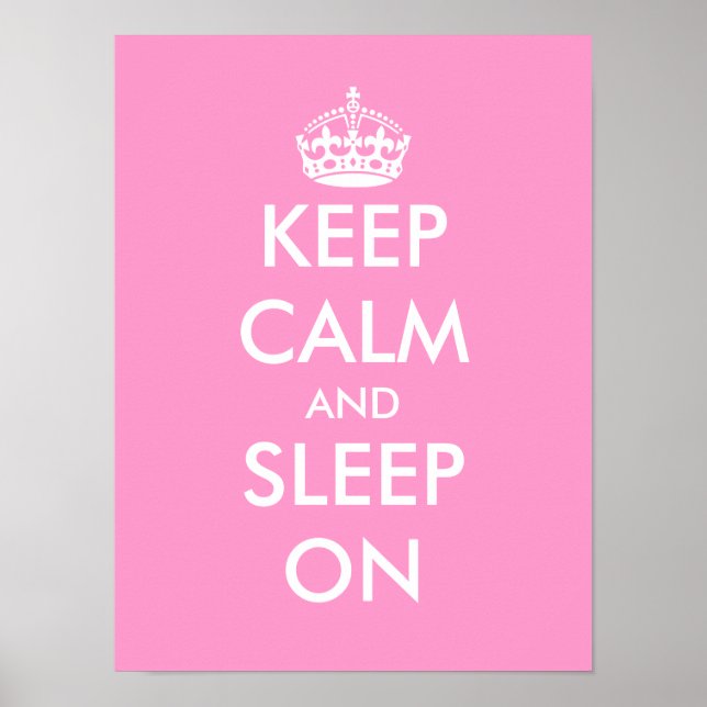 Gardez votre calme et dormez | Poster pour la cham (Devant)