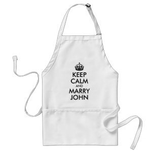 Gardez votre calme et épousez le tablier de John