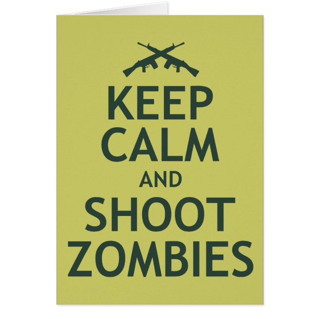 Gardez votre calme et tirez sur les zombies (Devant)