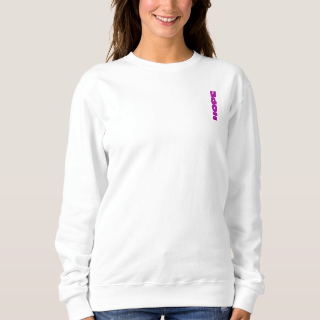 Gardez votre espoir en vie Sweatshirt - Blanc (Devant)