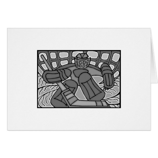 Gardien de but de verre cassé d'hockey (Devant horizontal)