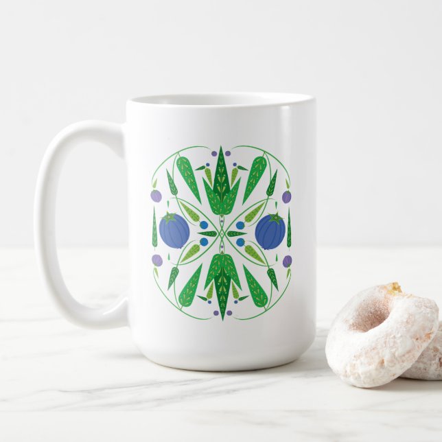 Gardien Des Blueberries 15oz. Mug (Avec donut)