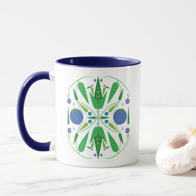 Gardien Des Blueberries Mug 11oz. (Avec donut)