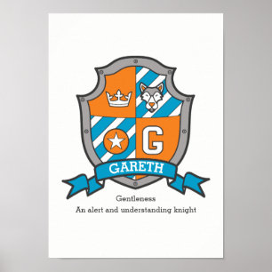 Gareth boys G name signifie poster en crête orange