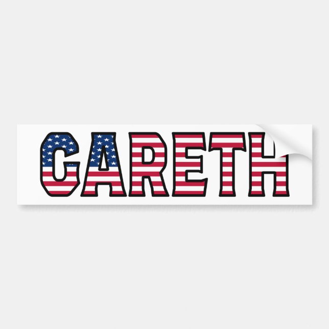 Gareth Nom Vorname USA Aufkleber Sticker Auto (Devant)