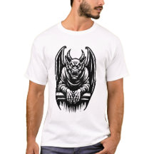 Gargoyle - T-shirt démon à ailes gothiques