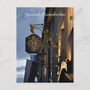 Garmisch-Partenkirchen la carte postale de nuit