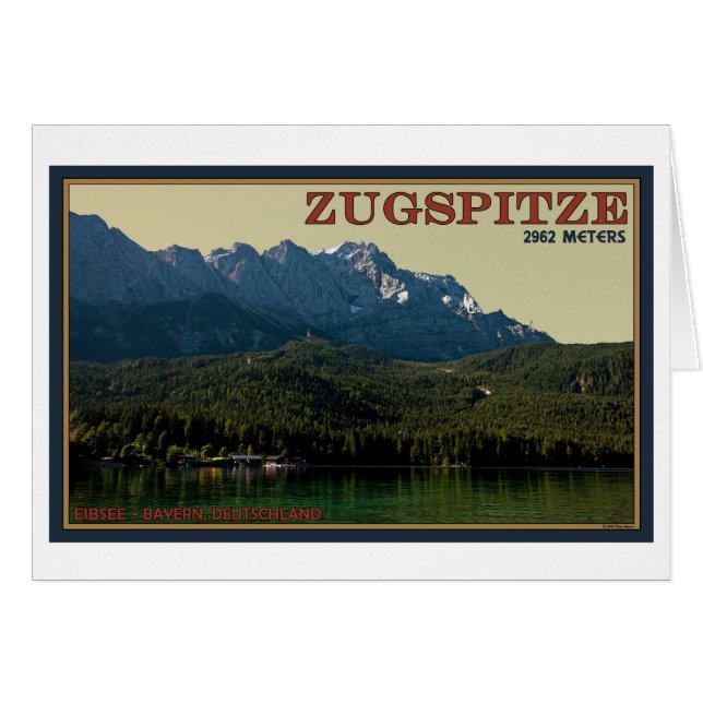 Garmisch - Zugspitze au-dessus de l'Eibsee (Devant horizontal)