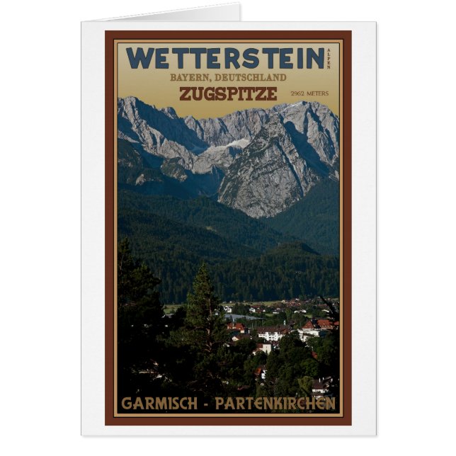 Garmisch - Zugspitze au-dessus de ville (Devant)