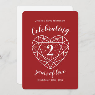 Garnet Anniversaire 2 ans d'amour invitations