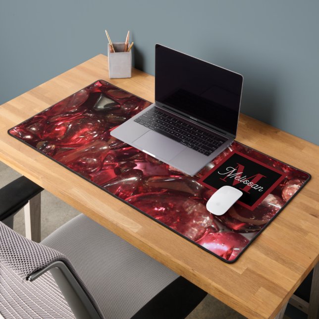 Garnet Birthstone Monogram Personalized Name (Bureau 2)