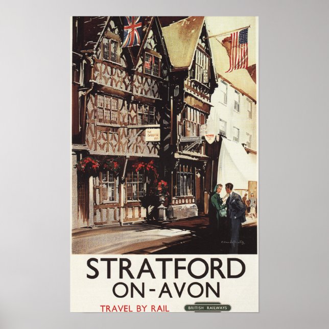 Garrick Inn and Harvard House Rail Poster (Devant)