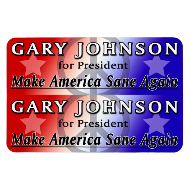 Gary Johnson pour président 2x6 Magnets Flexi (Horizontal)