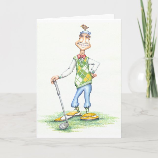 Gary la carte de voeux de golfeur (Devant)