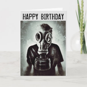GAS MASK HEUREUSES CARTES DE SALUT D'ANNIVERSAIRE
