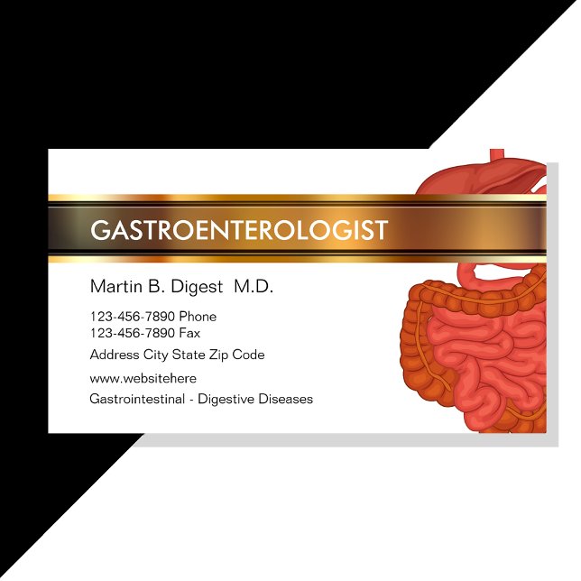 Gastroentérologie Cartes de visite Médicales (Créateur téléchargé)