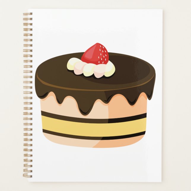 Gâteau au Chocolat avec Dégoulinade et Fraise (Devant)