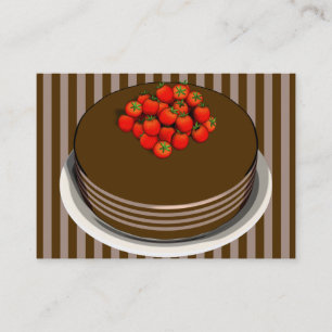 Gâteau au chocolat et baies Cartes de visite