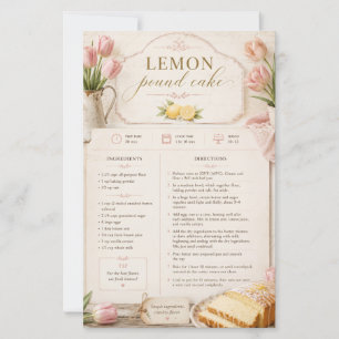 Gâteau au Citron, Tulipes Roses Ferme Rustique