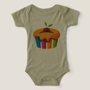Gâteau bleu et rose Bella+Canvas bébé adorable