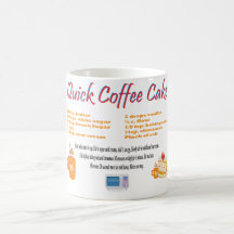 Gâteau café Extraordinaire Mug de recette amusante