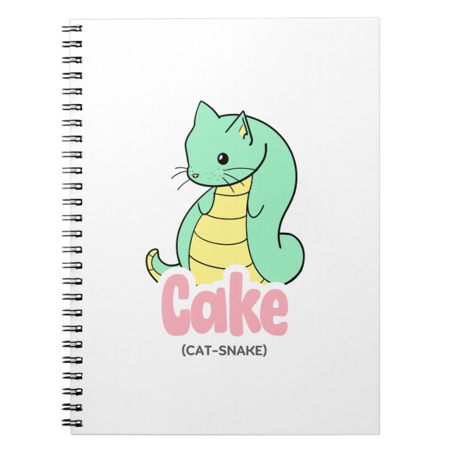Gâteau (chat + serpent) Carnet mignonne /Journal (Devant)