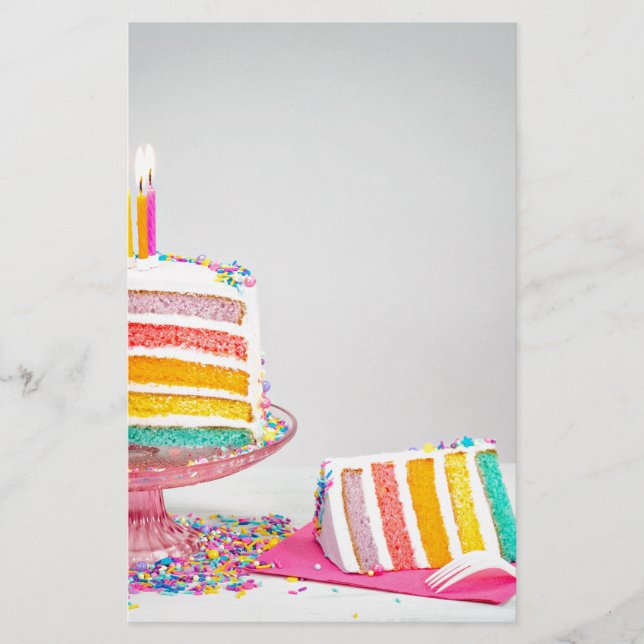 gâteau d'anniversaire arc-en-ciel (Devant)