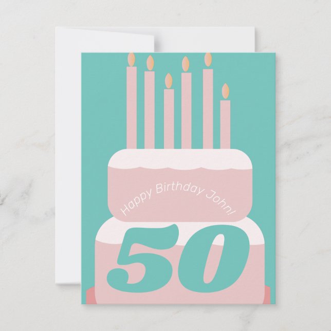 Gâteau d'anniversaire étagé rose tout âge (Devant)