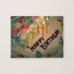 gâteau d'anniversaire jigsaw puzzle cadeau