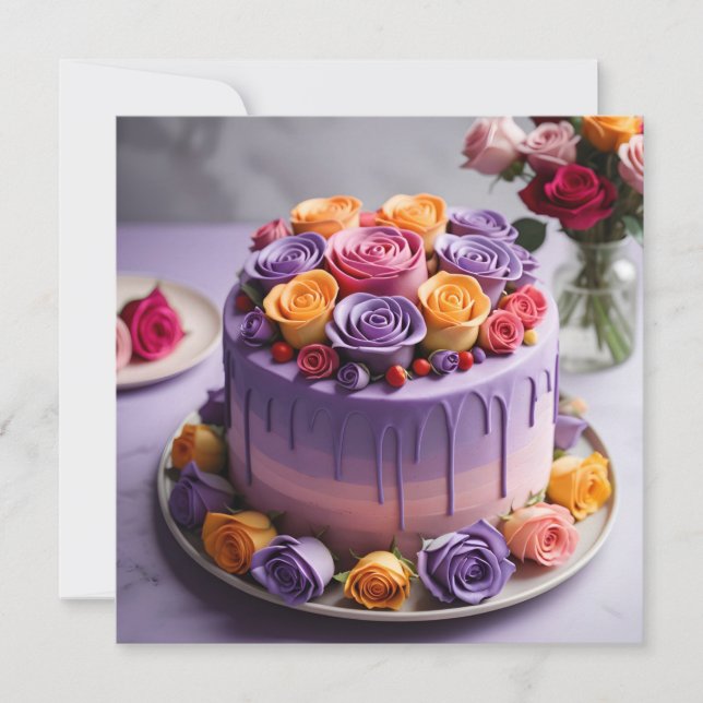Gâteau d'anniversaire pourpre (Devant)
