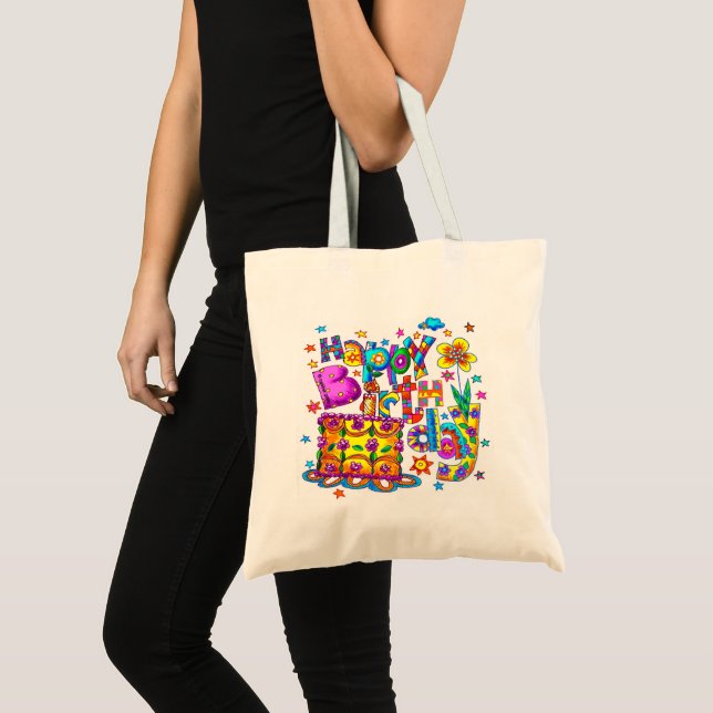 Gâteau d'anniversaire sacs fourre-tout d'anniversa (Devant (produit))