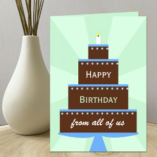 Gâteau de carte d'anniversaire du groupe Office Co