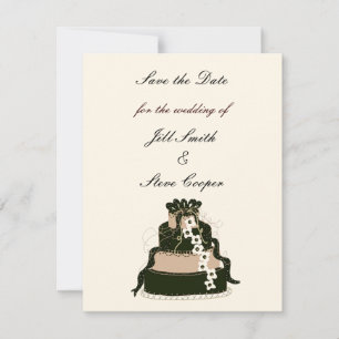Gâteau de mariage au chocolat, carte de sauvegarde