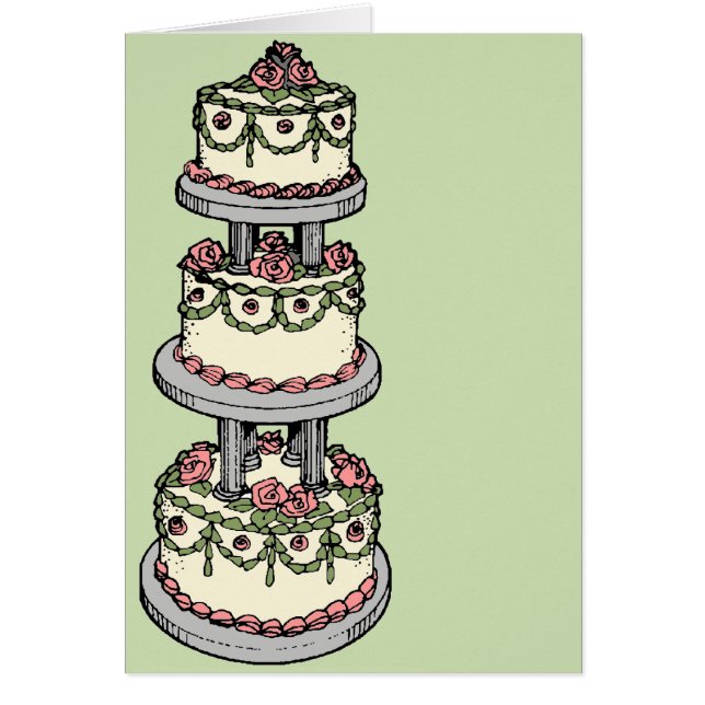 Gâteau de mariage - couleur personnalisable ! (Devant)