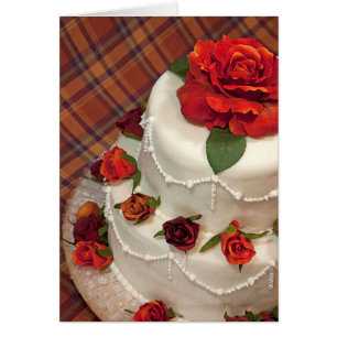 Gâteau de mariage rouge et blanc