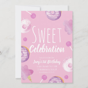 Gâteau de Naissance Sucré Candy Rose Fête pour Fil