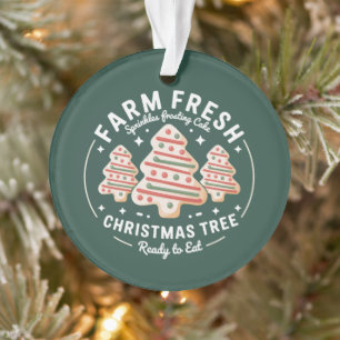 Gâteau de Noël arbre de Noël frais de la ferme Fêt