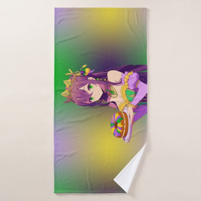 Gâteau des rois d'Anime Mardi Gras (Serviette de bain)