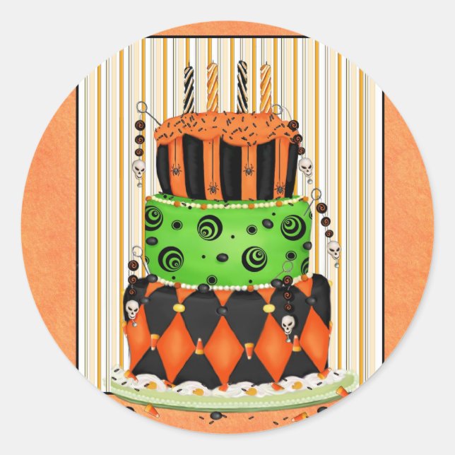 Gâteau d'Halloween - Stickers Halloween (Devant)