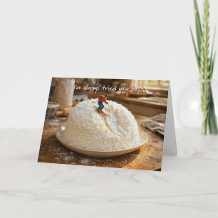 Gâteau du skieur malhonnête Carte de la fête des m