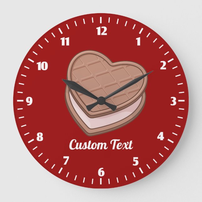 Gâteau en forme de coeur grande horloge (Recto)