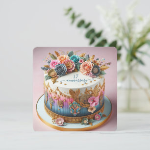 GÂTEAU MARIAGE D'ÉLABORATION COLORÉE ANNIVERSAIRE