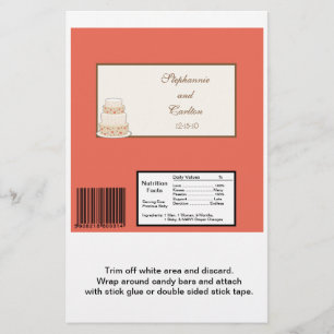 Gâteau Mariage rouge/crème Grosse barrette à bonbo