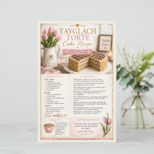 Gâteau Tayglach Torte, Fleur Rose Rustique Fermett