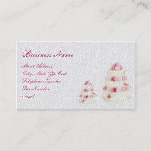 Gâteau texturisé avec le carte de visite rose de