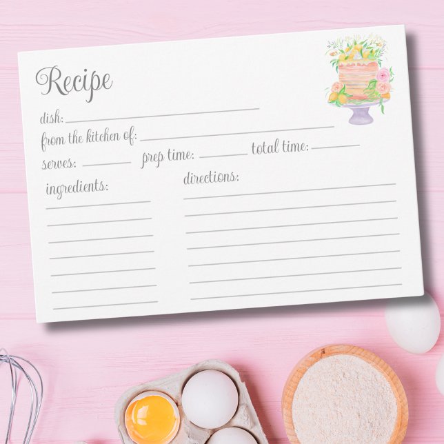 Gâteau Vanille Aquarelle Avec Citrons Recette (Créateur téléchargé)