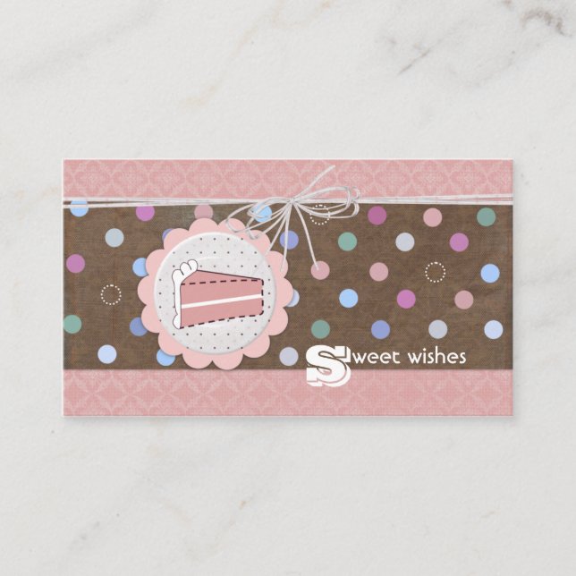 Gâteaux Cartes de visite de voeux sucrés (Devant)
