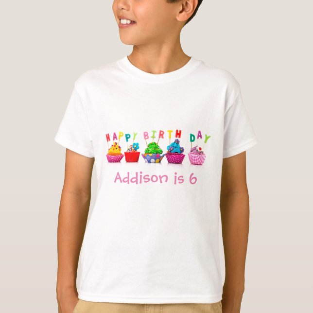 Gâteaux Cupcakes Anniversaire - T-shirt Enfant (Devant)