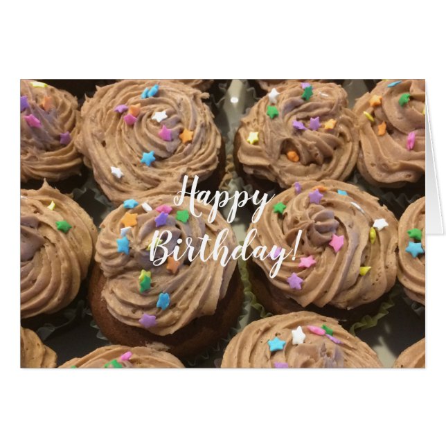 Gâteaux Cupcakes au Chocolat Pour Votre Anniversai (Devant horizontal)