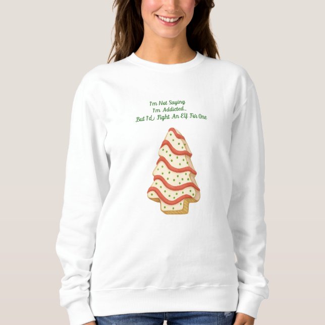 Gâteaux en forme d'arbre – Sweatshirt de vacances (Devant)